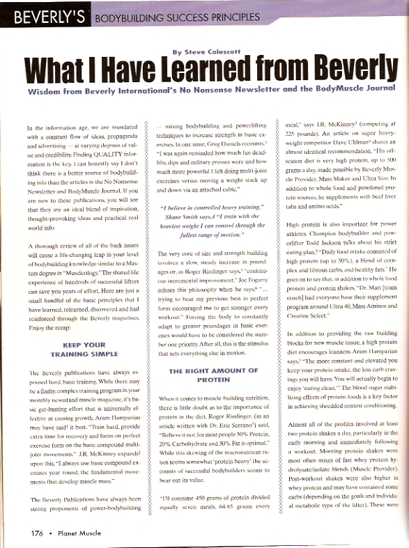 Planet Muscle Magazine What I Learned from Beverly International