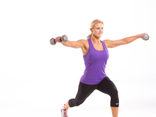 45 Degree Lunge Lateral Raise